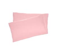 Lot de 2 Taies d'oreiller 70x40cm en 100% Microfibre, Housse d'oreiller avec Fermeture Éclair - Rose