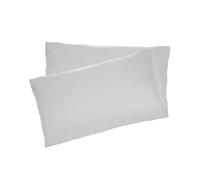 Lot de 2 Taies d'oreiller 90x40cm en 100% Microfibre, Housse d'oreiller avec Fermeture Éclair - Gris