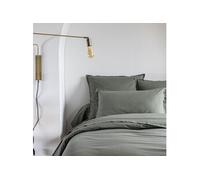 Lot de 2 taies d'oreiller coton lavé - Kaki 65x65 - CELESTE