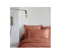 Lot de 2 taies d'oreiller coton lavé - Terracotta 65x65 - CELESTE