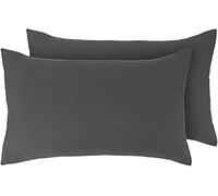 Lot de 2 taies d'oreiller en coton égyptien 200 fils (gris anthracite)