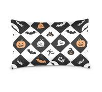 Lot de 2 taies d'oreiller en coton pour Halloween, motif squelette blanc, taille standard/queen size, légères, douces, faciles d'entretien, simples fundas para almohadas 50,8 x 76,2 cm