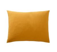 Lot de 2 Taies d'oreiller en Gaze de Coton - Douces, Respirantes, Certifiées Oeko-Tex, Entretien Facile Lavable à 40°C, Confort et Élégance au Quotidien (Jaune, 50x70 cm)