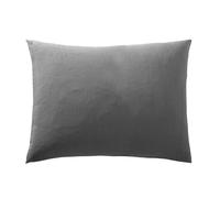 Lot de 2 Taies d'oreiller en Gaze de Coton - Douces, Respirantes, Certifiées Oeko-Tex, Entretien Facile Lavable à 40°C, Confort et Élégance au Quotidien (Anthracite, 50x70 cm)