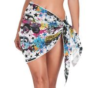 Lot de 2 taies d'oreiller en satin avec fermeture éclair pour lit simple Motif camion Street Art Bleu foncé Taille S