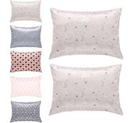 Lot de 2 taies d'oreiller en satin de soie pour tout-petits, 49 x 36 cm, douces pour lit d'enfant, garçons et filles, lavables en machine, respirantes et rafraîchissantes (kaki)