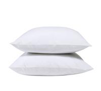 Lot de 2 taies d'oreiller percale de coton blanc 65X65