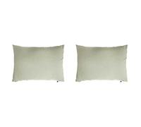 Lot de 2 taies d'oreillers Double Gaze de Coton Vert d'eau 50x70 cm