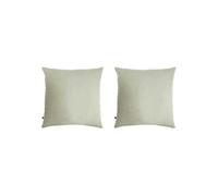 Lot de 2 taies d'oreillers Double Gaze de Coton Vert d'eau 60x60 cm