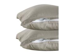 Lot de 2 taies d'oreillers ESSENTIAL - TODAY - Beige 40x80 cm