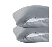 Lot de 2 taies d'oreillers ESSENTIAL - TODAY - Gris clair 40x80 cm