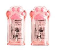 Lot de 2 taille-crayons roses en forme de patte de chat mignon - Fournitures scolaires kawaii - Cadeau pour enfants - Taille-crayon kawaii - Fournitures scolaires pour filles - Pour les amoureux des
