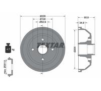 TEXTAR 94024100 Tambour de frein