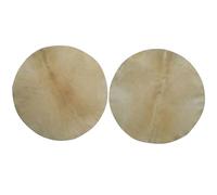 Lot de 2 tambours bodhran en peau de chèvre naturelle - Djembé irlandais Bodhran, cadre natif et caisse claire chamanique et têtes de tambour traditionnelles africaines rasées (2 pièces - 45,7 cm)