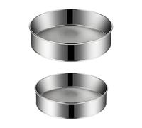 Lot de 2 tamis à farine en acier inoxydable avec filet fin pour la cuisson de gâteaux, biscuits et pâtisseries dans les cuisines domestiques et commerciales