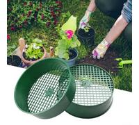 Lot de 2 tamis de sol de jardin avec écran en maille de 6 mm et cadre en plastique pour séparer le gravier, le sable et les particules de sol dans les applications de jardinage en plein air