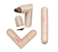 Lot de 2 Tampon Eyeliner Rotatif, Résistant aux Bavures et Longue Tenue, Tampon Eyeliner à Double tête, Outil de Maquillage Rapide, Prêt À L'emploi, Eye-liner Ailé Impeccable Pour Les Débutants, Brun