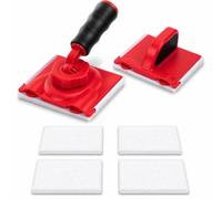 Lot de 2 Tampon Peinture Outil de Coupe Bordure de Peinture avec 6 Tampons | Tampon Peinture Manuel avec Poignée Universelle Coupe peinture manuel Tampon Découpeur de Peinture pour Murs et Plafonds