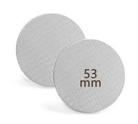 Lot de 2 tampons circulaires pour machine à café 53 mm, acier inoxydable, 150 μm, 1,7 mm