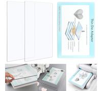 Lot de 2 tampons de découpe standard et 1 adaptateur fin pour machine de découpe, adaptateur standard en plastique PC pour matrices de découpe en métal, bricolage, scrapbooking, papier, artisanat,