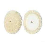 Lot de 2 tampons de polissage en laine, 180 mm, tampons de polissage avec crochet et boucle arrière pour le polissage de coupe composée