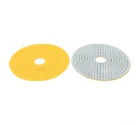 Lot de 2 tampons de polissage flexibles de 15,2 cm pour la restauration de la pierre pour granit, marbre et calcaire (grain 30+ grain 50)