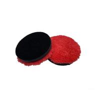 Lot de 2 tampons de polissage pour voitures avec couche extérieure en microfibre et noyau intérieur en éponge allemande de qualité supérieure pour des résultats constants (10,2 cm)