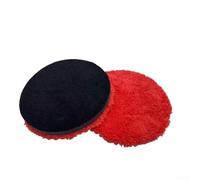 Lot de 2 tampons de polissage pour voitures avec couche extérieure en microfibre et noyau intérieur en éponge allemande de qualité supérieure pour des résultats constants (17,8 cm)