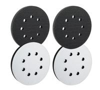 Lot de 2 tampons d'interface 125 mm 8 trous en mousse souple pour rondes, tampons de polissage 125 mm, tampon souple pour plateau de ponçage et plateau de polissage, légers et pratiques pour papier de