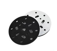 Lot de 2 tampons d'interface en éponge douce de 150 mm pour disques de ponçage avec 17 trous, réduit les vibrations pour ponceuse orbitale, améliore la finition des contours
