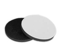 Lot de 2 tampons d'interface en mousse souple de 125 mm pour disques de ponçage et patins de support, compatibles avec ponceuses orbitales, 12 mm d'épaisseur, design sans trou