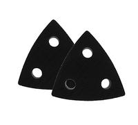 Lot de 2 tampons d'interface triangulaires, 6 trous, auto-adhésifs en éponge douce pour polisseuse et meuleuse - 80 x 80 x 80 mm
