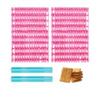Lot de 2 tampons en argile, machine à gaufrer pour fondant, emporte-pièce de lettres imprimés, forme de symbole, impression amusante, sceau de lettres pour fondant (rouge)