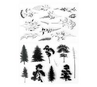 Lot de 2 tampons en silicone transparent pour loisirs créatifs, motif fleurs et jungle, convient pour le scrapbooking et la décoration d'album photo