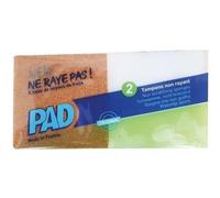 Lot de 2 tampons non rayant - PAD - Abricot - Synthétique en coques de fruits