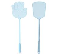 Lot de 2 tapettes à mouches manuelles | Tapette à mouches multifonction à longue main | Tapette à mouches robuste | Tapette à mouches à long manche pour la maison, l'intérieur, l'extérieur, la salle