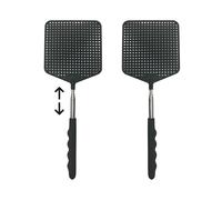 Lot de 2 tapettes à Mouches Stables, tapettes à Mouches Extensibles, tapettes à Mouches télescopiques, tapettes à moustiques，Tue Mouche，attrapé Mouche