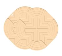 Lot de 2 tapis antidérapants en silicone pour plan de travail - Résistant à la chaleur - Fabriqué à partir de qualité alimentaire - Conçu pour une utilisation durable avec une bonne durabilité - Beige