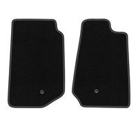 Lot de 2 Tapis Avant Moquette sur Mesure pour Jeep Wrangler III JK, Basic | pour tout-terrain ; moquette fine (polypropylène), env. 4 mm ; antidérapant, boutons-pression 16 mm