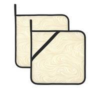 Lot de 2 tapis carrés résistants à la chaleur WHJDPP à rotation linéaire, isolation thermique épaisse pour comptoirs de cuisine, lave-vaisselle