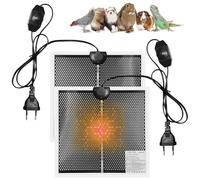 Lot de 2 tapis chauffants pour terrarium : coussin chauffant 14 W pour récipient en verre avec réglage de la température, tapis chauffant pour reptiles, serpents, lézards, geckos, araignées, chenilles