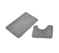 Lot de 2 tapis de bain à séchage rapide en polaire corail doux avec absorption et dos antidérapant pour plus de sécurité | Tapis de toilette, salle de bain, cuisine, maison, bureau