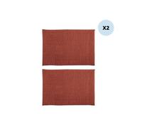 Lot de 2 tapis de bain CHENILLE 40x60 Terracotta MSV