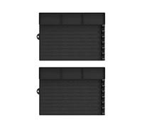 Lot de 2 tapis de barbecue en silicone avec compartiment à épices pour barbecue à gaz, brûleur latéral à gaz, tables latérales, barbecue, saucisses, porte-ustensiles, tapis de spatule pour cuisine