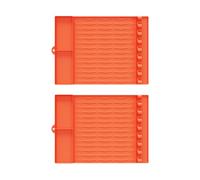Lot de 2 tapis de barbecue en silicone avec compartiment à épices pour barbecue à gaz, brûleur latéral à gaz, tables latérales, barbecue, saucisses, porte-ustensiles, tapis de spatule pour cuisine