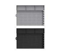 Lot de 2 tapis de barbecue en silicone avec compartiment à épices pour barbecue à gaz, brûleur latéral à gaz, tables latérales, barbecue, saucisses, porte-ustensiles, tapis de spatule pour cuisine