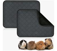 Lot de 2 tapis de cage pour cobayes, lavables, imperméables, antidérapants et super absorbants pour petits animaux.