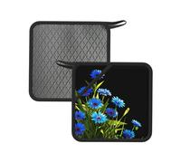 Lot de 2 tapis de casserole résistants à la chaleur - Tapis d'isolation carré de 18 cm, adapté pour la cuisine, la pâtisserie, les casseroles chaudes, etc.