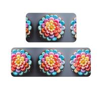 Lot de 2 tapis de coussin colorés Candy - Une bonne aide pour se tenir debout dans la cuisine et antidérapant dans la salle de bain