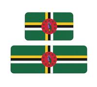 Lot de 2 tapis de coussin Motif drapeau du Commonwealth de Dominique - Une bonne aide pour se tenir debout dans la cuisine et antidérapant dans la salle de bain